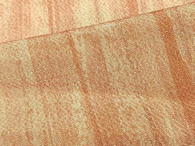 平和屋着物▽上質な小紋 単衣 縞 鬼しぼ縮緬 正絹 逸品 AAAV2797fy