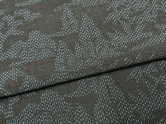 平和屋着物▽結城紬 単衣 風景樹林文 正絹 逸品 AAAV2798fy
