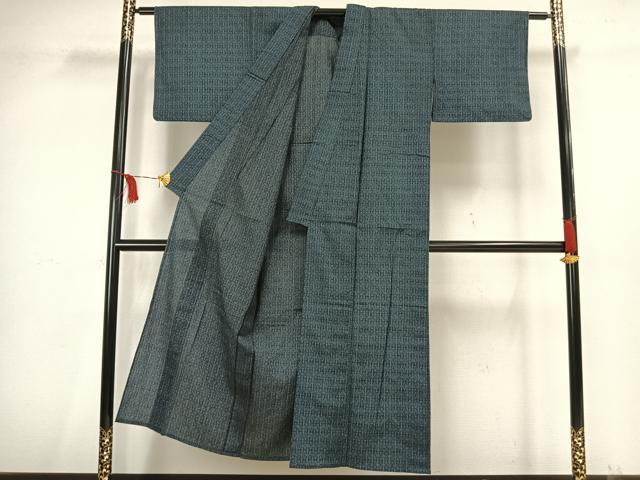 平和屋着物▽小紋 単衣 幾何学文様 AAAV2799fy