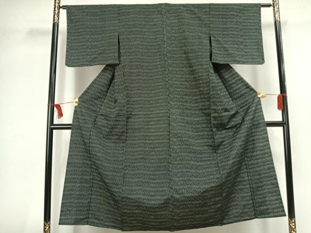 平和屋着物▽上質な紬　単衣　立涌文　正絹　逸品　AAAV2801fy