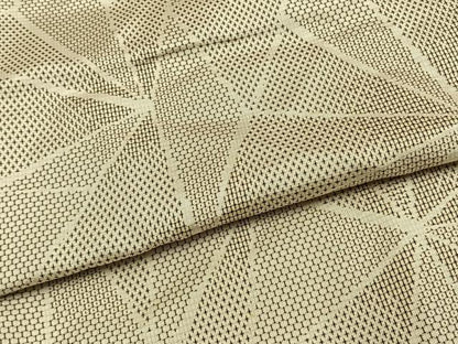 平和屋着物▽上質な紬 単衣 幾何学文 正絹 逸品 AAAV2803fy
