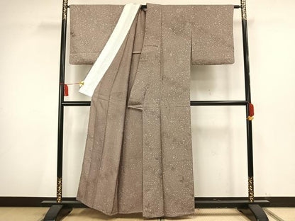 平和屋着物▽訪問着 単衣 舞蝶地紋 正絹 逸品 AAAV2804fy