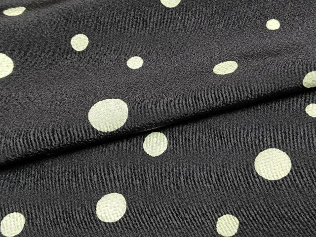 平和屋着物▽上質な小紋 単衣 水玉文 正絹 逸品 AAAV2806fy