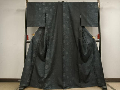 平和屋着物▽小紋 単衣 花尽くし AAAV2808fy