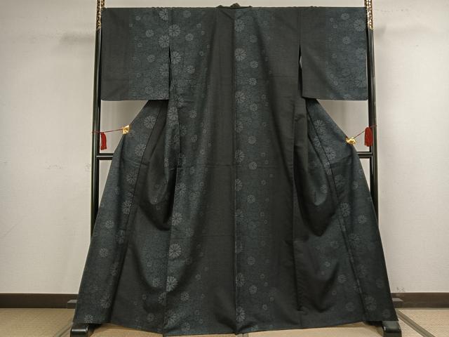 平和屋着物▽小紋 単衣 花尽くし AAAV2808fy