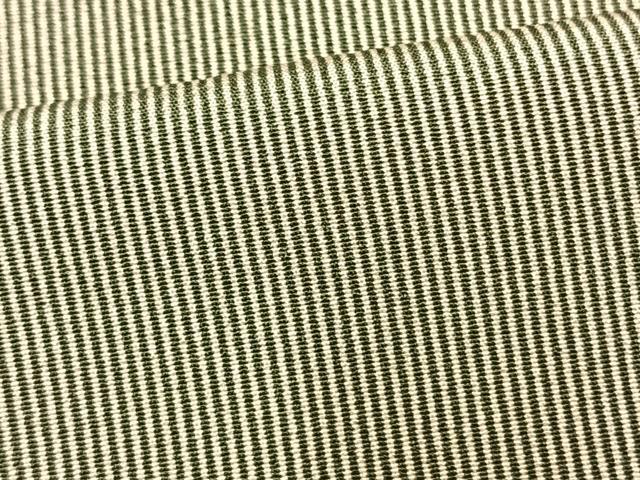 平和屋着物▽江戸小紋 単衣 万筋 緑色×茶色 正絹 逸品 AAAV2810fy