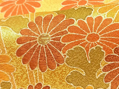 平和屋着物▽訪問着 単衣 草花文 金糸 正絹 逸品 未使用 AAAV2815fy