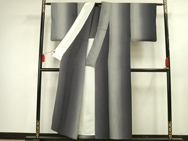 平和屋着物▽上質な小紋 単衣 間道 正絹 逸品 AAAV2816fy
