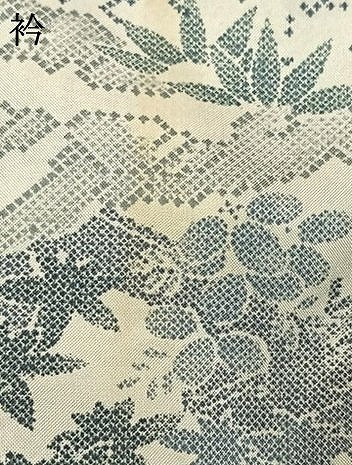 平和屋着物▽本場染大島紬 単衣 風景草木文 正絹 逸品 AAAV2821fy