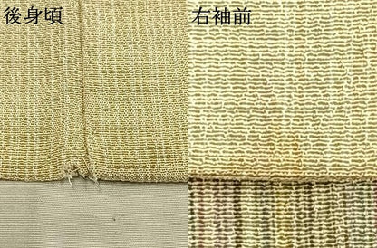 平和屋着物▽本塩沢 やまだ織 200色 単衣 縞 さが美扱い 正絹 逸品 AAAV2824fy