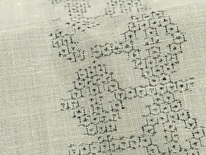 平和屋着物▽結城紬 奥順 はたおり娘 単衣 100亀甲 割付文 正絹 逸品 AAAV2826fy
