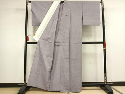 平和屋着物▽塩沢紬　単衣　蚊絣　正絹　逸品　AAAV2832fy