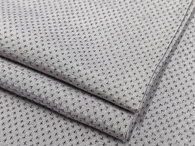 平和屋着物▽塩沢紬　単衣　蚊絣　正絹　逸品　AAAV2832fy