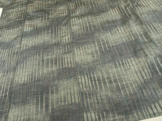 平和屋着物▽上質な紬 単衣 縞 正絹 逸品 未使用 AAAV2838fy
