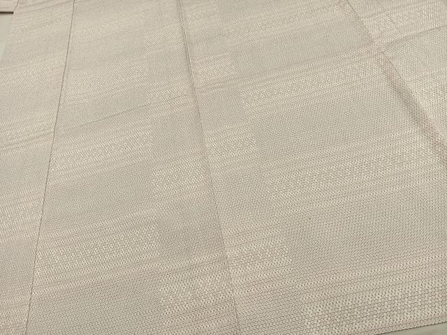 平和屋着物▽本塩沢　単衣　110亀甲　横段文　正絹　逸品　AAAV2842fy