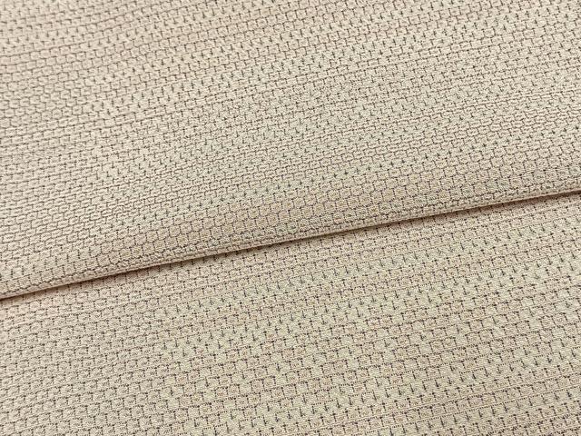 平和屋着物▽本塩沢　単衣　110亀甲　横段文　正絹　逸品　AAAV2842fy