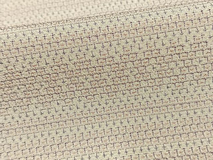 平和屋着物▽本塩沢　単衣　110亀甲　横段文　正絹　逸品　AAAV2842fy