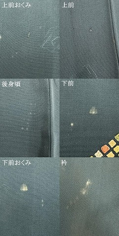 平和屋着物▽訪問着 単衣 色紙散らし文 正絹 逸品 AAAV2843fy