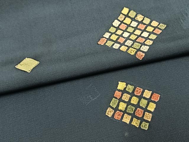 平和屋着物▽訪問着 単衣 色紙散らし文 正絹 逸品 AAAV2843fy