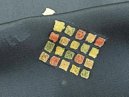 平和屋着物▽訪問着 単衣 色紙散らし文 正絹 逸品 AAAV2843fy