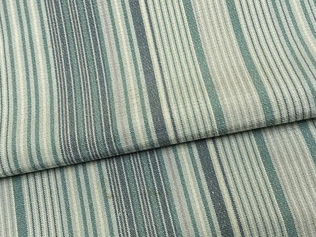 平和屋着物▽お召 単衣 縞 正絹 逸品 AAAV2845fy