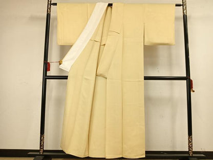 平和屋着物▽上質な色無地 単衣 熨斗花地紋 砥粉色 正絹 逸品 AAAV2846fy