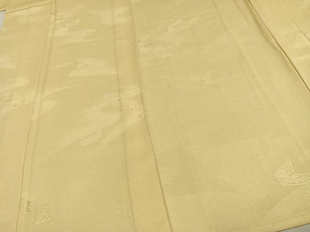 平和屋着物▽上質な色無地 単衣 熨斗花地紋 砥粉色 正絹 逸品 AAAV2846fy