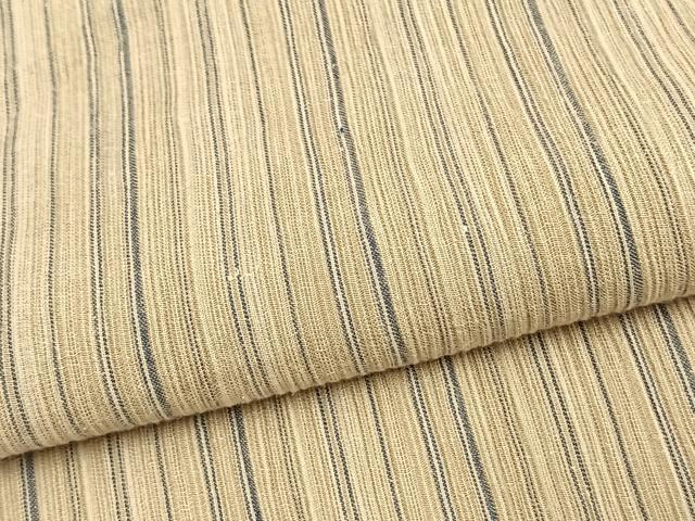 平和屋着物▽上質な小紋 単衣 縮織 縞 綿 逸品 AAAV2850fy