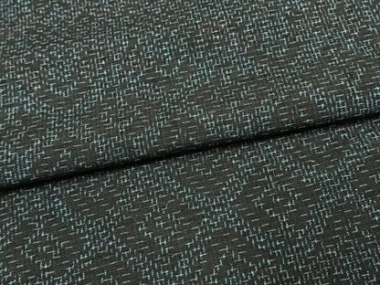 平和屋着物▽上質な紬　単衣　幾何学文様　正絹　逸品　AAAV2852fy