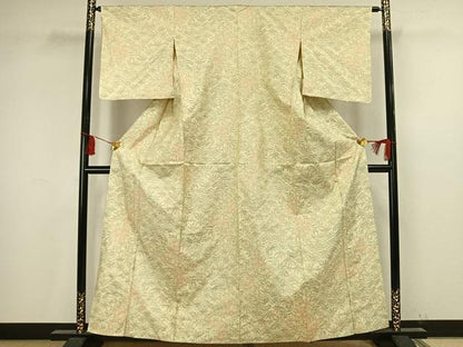 平和屋着物▽本場大島紬 単衣 草花文 正絹 逸品 AAAV2855fy