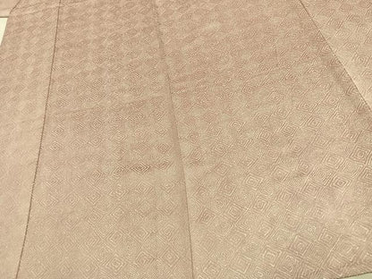 平和屋着物▽上質な小紋 単衣 菱文 正絹 逸品 AAAV2864fy