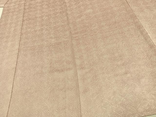 平和屋着物▽上質な小紋 単衣 菱文 正絹 逸品 AAAV2864fy