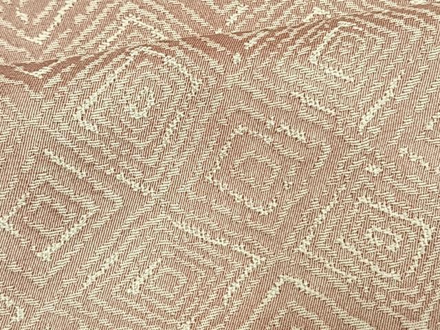 平和屋着物▽上質な小紋 単衣 菱文 正絹 逸品 AAAV2864fy