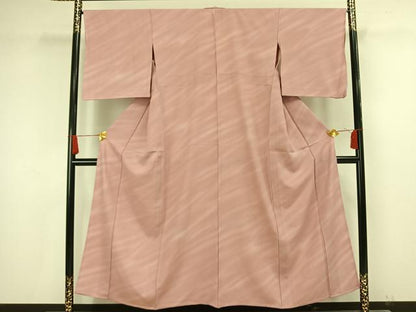 平和屋着物▽上質な小紋 単衣 霞文 正絹 逸品 AAAV2865fy