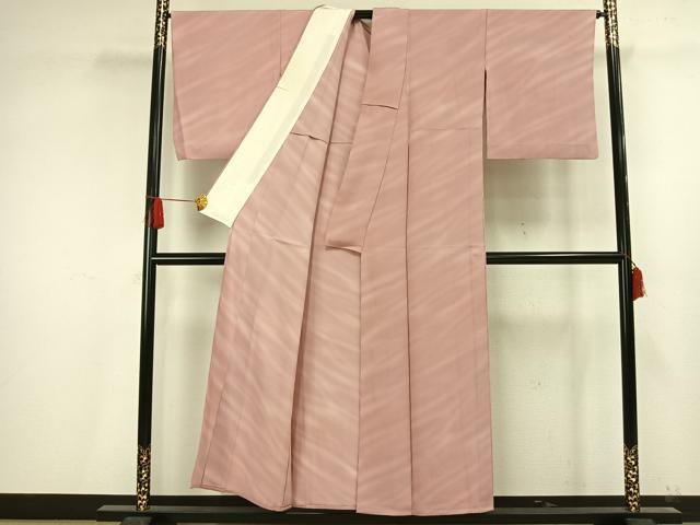 平和屋着物▽上質な小紋 単衣 霞文 正絹 逸品 AAAV2865fy