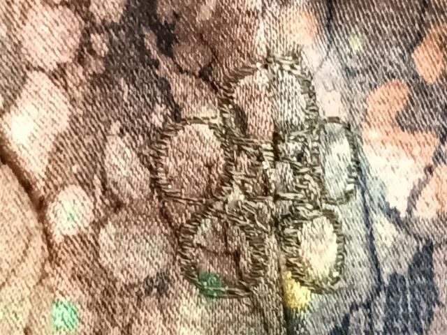 平和屋着物▽上質な小紋　単衣　霞文　正絹　逸品　AAAV2866fy