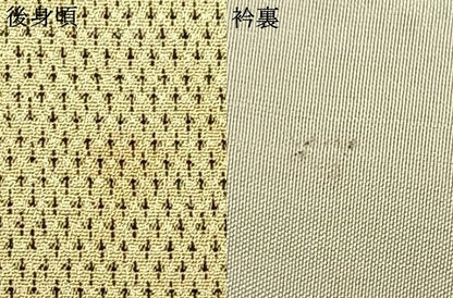 平和屋着物▽白鷹お召 単衣 蚊絣 正絹 逸品 AAAV2868fy