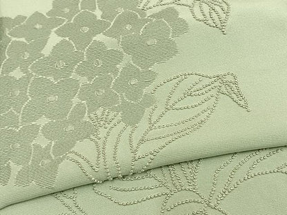 平和屋着物▽訪問着　単衣　中国三大刺繍　相良刺繍　草花文　正絹　逸品　AAAV2871fy