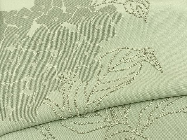 平和屋着物▽訪問着　単衣　中国三大刺繍　相良刺繍　草花文　正絹　逸品　AAAV2871fy