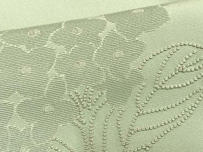 平和屋着物▽訪問着　単衣　中国三大刺繍　相良刺繍　草花文　正絹　逸品　AAAV2871fy