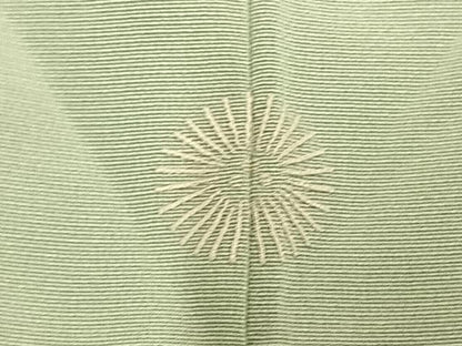 平和屋着物▽訪問着　単衣　中国三大刺繍　相良刺繍　草花文　正絹　逸品　AAAV2871fy