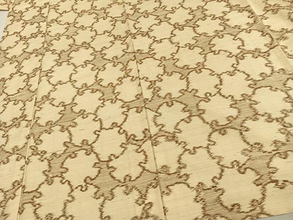 平和屋着物▽上質な紬 単衣 雪輪文 正絹 逸品 AAAV2872fy