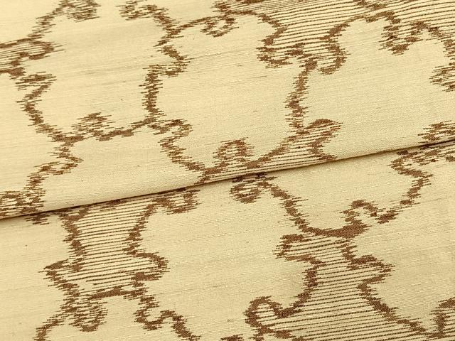 平和屋着物▽上質な紬 単衣 雪輪文 正絹 逸品 AAAV2872fy