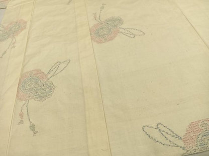 平和屋着物▽上質な紬 単衣 鏡文 正絹 逸品 未使用 AAAV2876fy