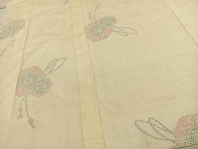 平和屋着物▽上質な紬 単衣 鏡文 正絹 逸品 未使用 AAAV2876fy