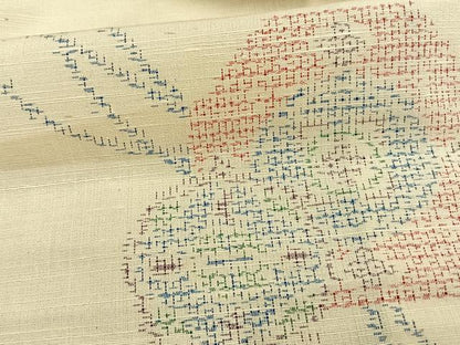 平和屋着物▽上質な紬 単衣 鏡文 正絹 逸品 未使用 AAAV2876fy