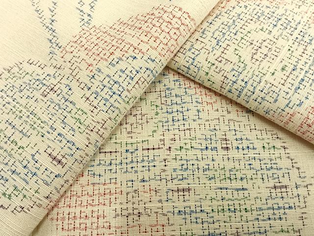 平和屋着物▽上質な紬 単衣 鏡文 正絹 逸品 未使用 AAAV2876fy