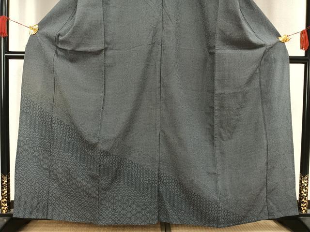 平和屋着物▽本塩沢 訪問着 単衣 110亀甲 割付き文 正絹 逸品 AAAV2879fy