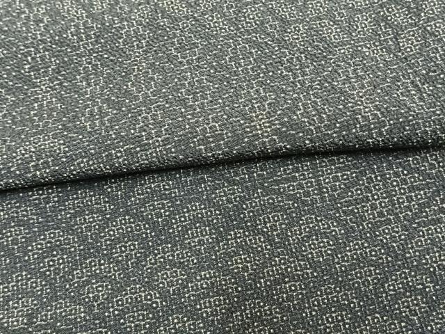 平和屋着物▽本塩沢 訪問着 単衣 110亀甲 割付き文 正絹 逸品 AAAV2879fy