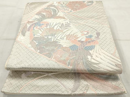 平和屋着物◎六通柄袋帯 唐織 鳳凰花文 正絹 逸品 AAAV3045sg